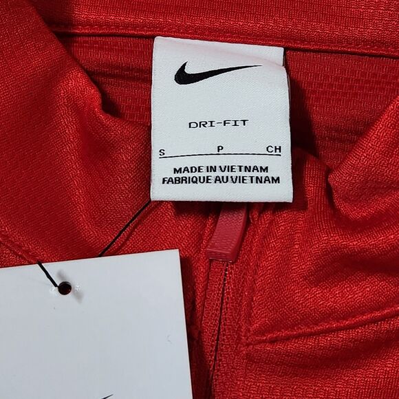 Nike Dri-Fit Golf Shirt – Men’s Small, Red, 1/4 Zip Long Sleeve, Unworn - Picture 9 of 10